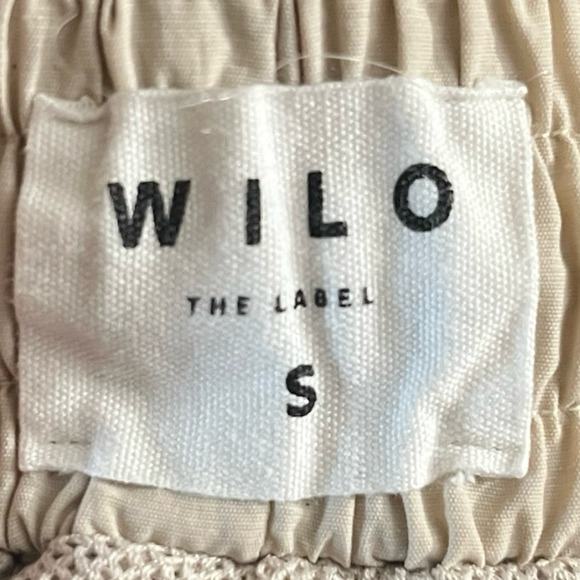 WILO The Label Beige Drawstring Waist Lightweight Jogger Pants Women's Size S - Picture 3 of 4